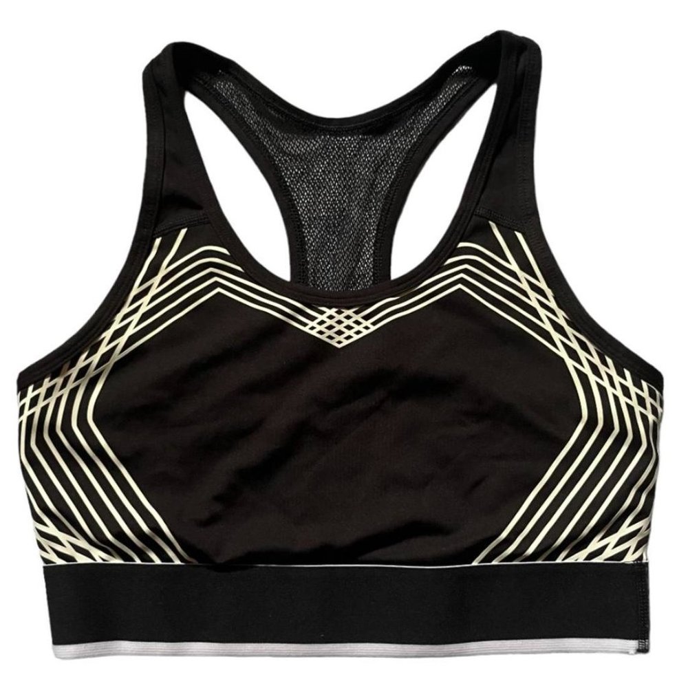AVIA Reflective Y2K Tribal Heart Racerback Sports Bra - M